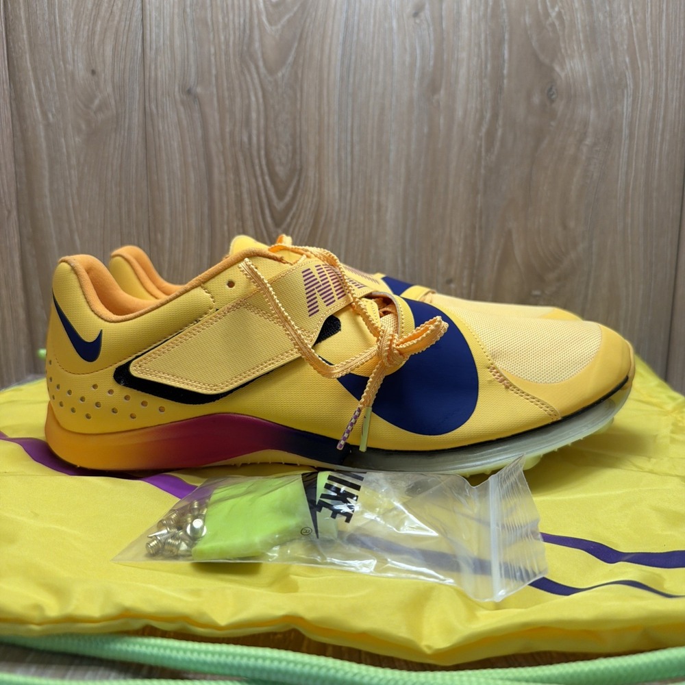 Nike Zoom Long Jump Elite Citron Pulse Mens Track Spikes FZ9326-800 Size 12 New